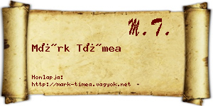 Márk Tímea névjegykártya